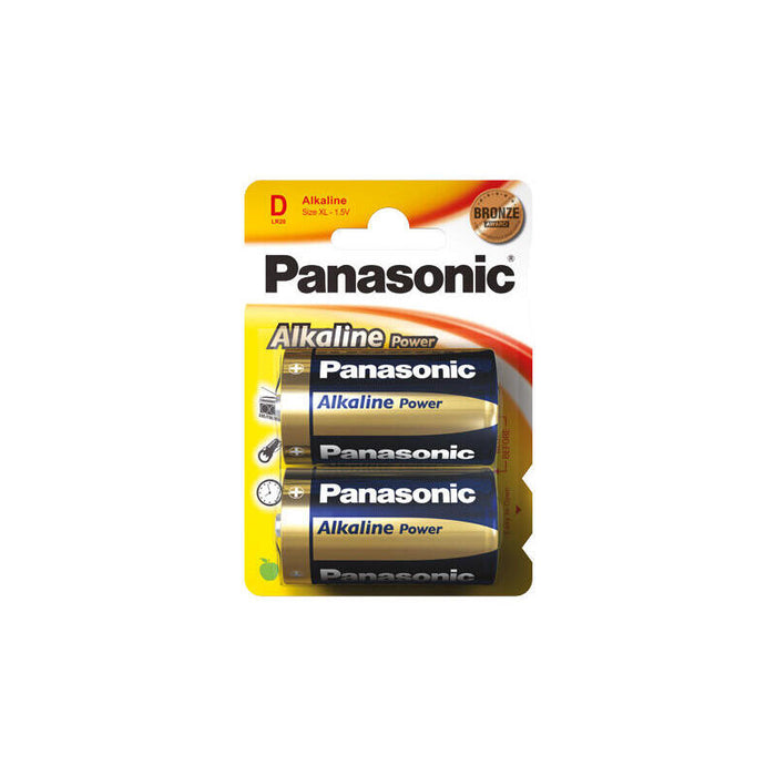 Panasonic Bronze Pila Alkalina D Lr20 Blister*2