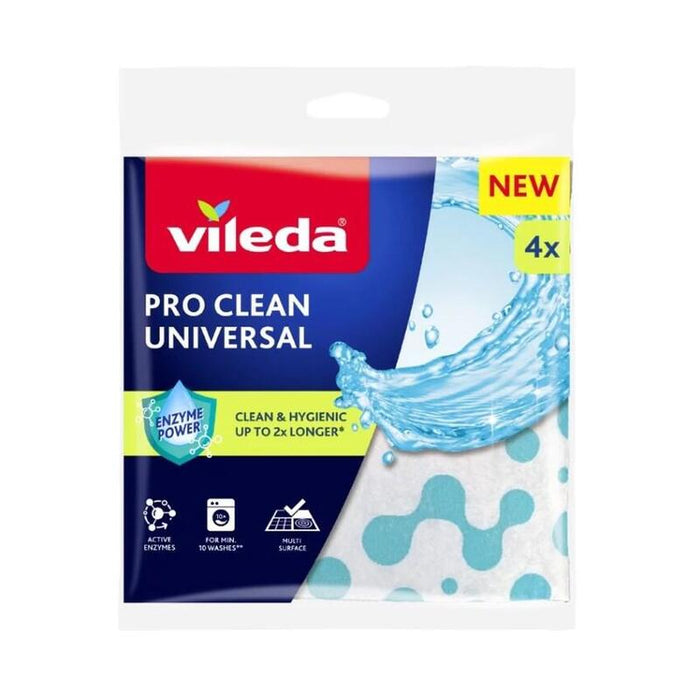 Paño Universal Con Enzimas Vileda Pro Clean 4 Pcs.