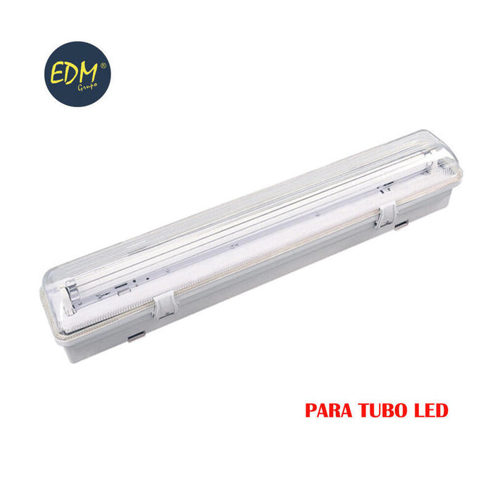 Pantalla Fluorescente Estanca Para Tubo De Led 1x9w (Eq. 18w) 220v 65cm Ip65 Edm