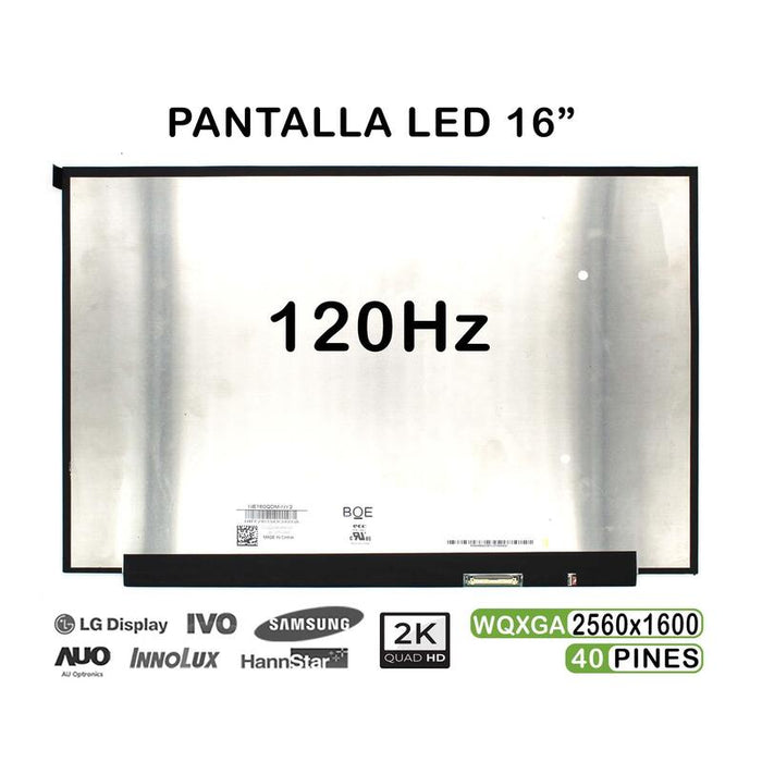 Pantalla Lcd Completa De 16" Para Portátil Ne160qdm Ny2