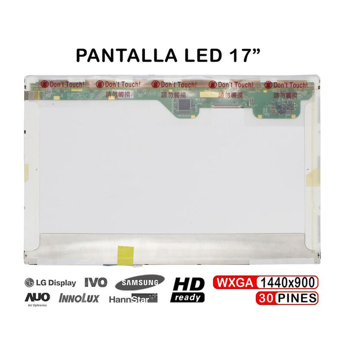 Pantalla Lcd De 17" Para Portátil Lp171w01 Lp171wp4 Lp171wx2 Ltn170x2-L02 N170c2-L02 B170pw06