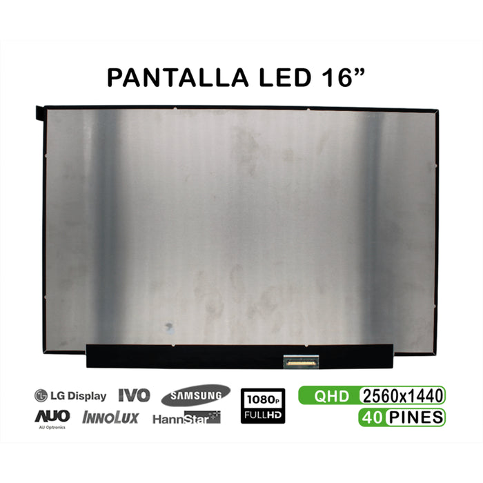 Pantalla Lcd Led De 16,1" Qhd Hp Victus Ne161qhm Ny1 40 Pin