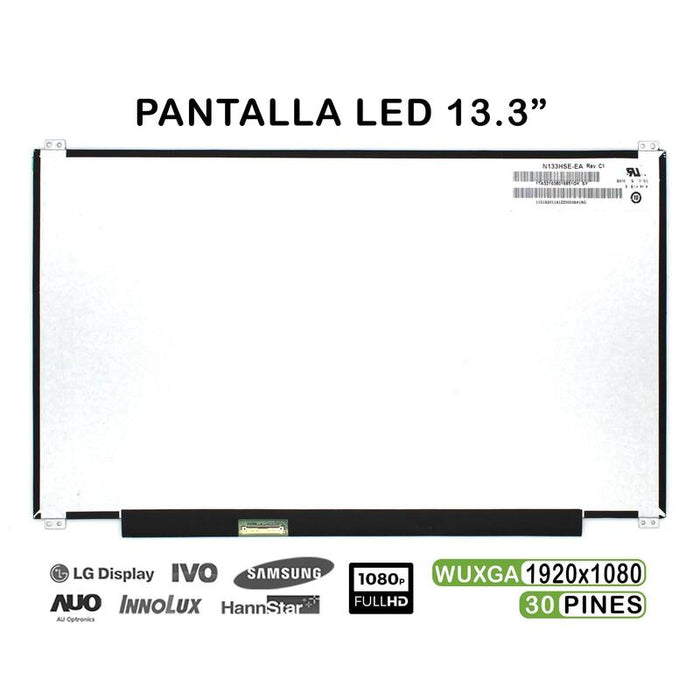 Pantalla Led De 13.3" Para Portátil N133hse Ea Rev.C1 30 Pines