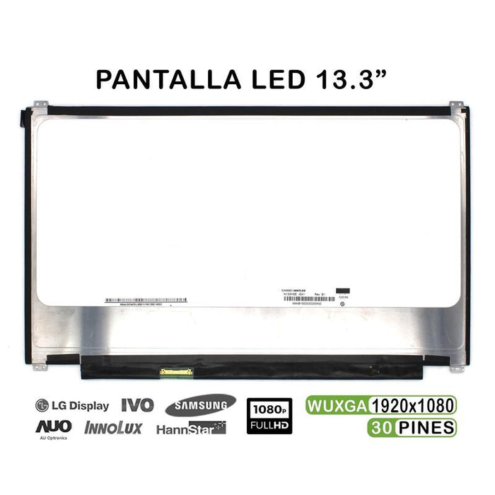 Pantalla Led De 13.3" Para Portátil N133hse Ea1 Rev.B1 30 Pines