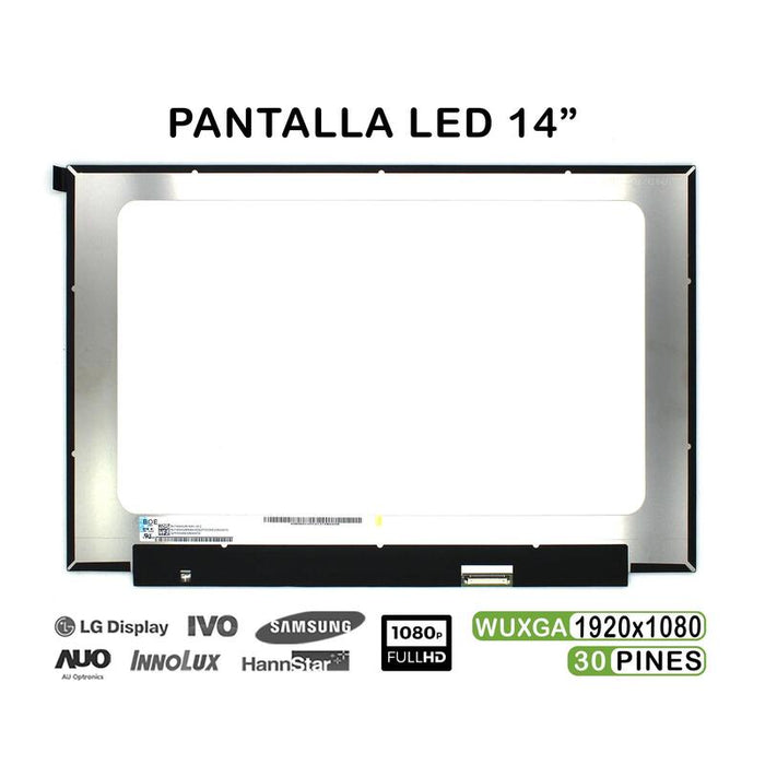 Pantalla Led De 14" Para Portátil Nv140wum N44 Nv140wum N44 V8.2 1920x1200 30 Pines