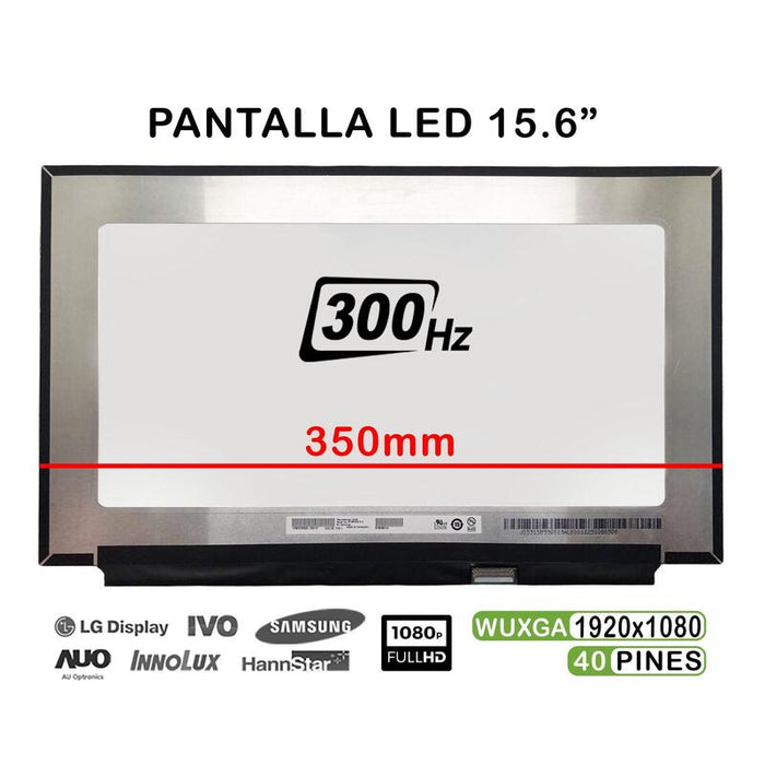 Pantalla Led De 15.6" Para Portátil B156han12.0 Fhd 40 Pines 300hz 350mm