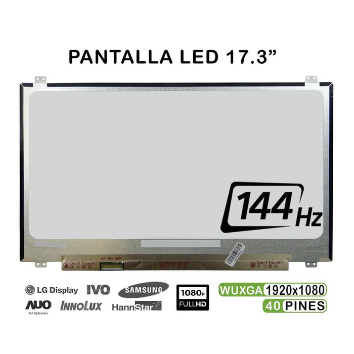 Pantalla Led De 17.3" Para Portátil B173han03.1 144hz 40 Pines 1920x1080