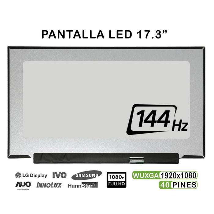 Pantalla Led De 17.3" Para Portátil Lp173wfg Spb1 144hz 40 Pines Fhd