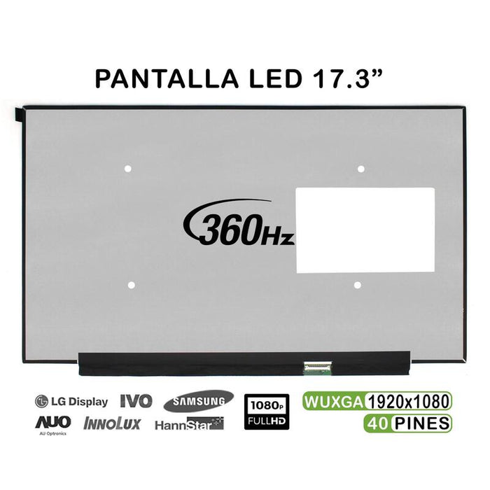 Pantalla Led De 17.3" Para Portátil Ne173fhm Nz6 V8.0 360hz Fhd 40 Pines