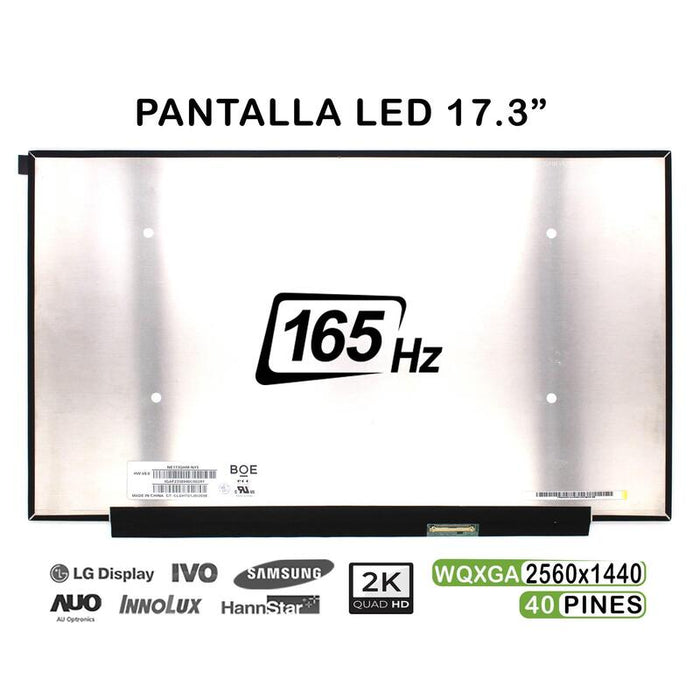 Pantalla Led De 17.3" Para Portátil Ne173qhm Ny1 Ne173qhm Ny5 165hz 40 Pines