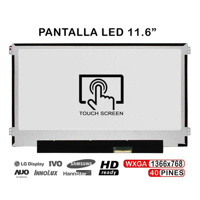 Pantalla Led Táctil De 11.6" Para Portátil B116xak01.0 40 Pines