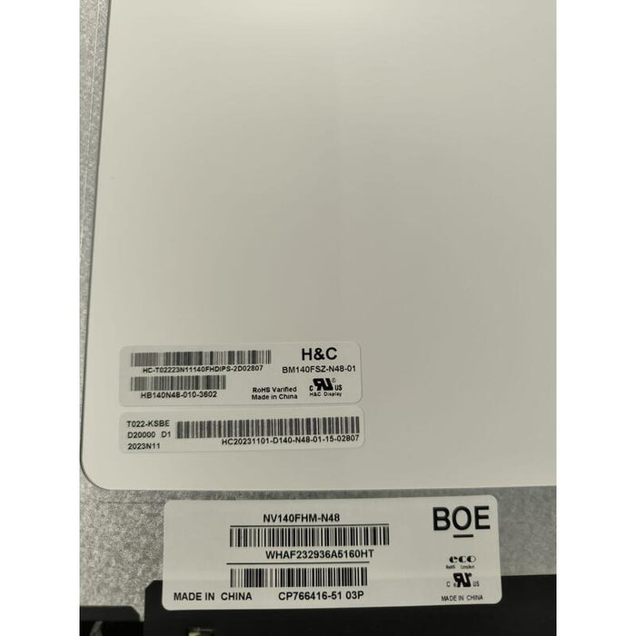 Pantalla Para Portatil Pantalla  Mb140cs01-4 Fhd 1920*1080 Fhd Ips 30 Pines Inferior Derecha Sin Brackets  Nueva 1 Año De Garantia