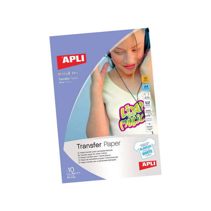 Papel Transfer Camisetas Apli 4128 Din A4 10 Hojas