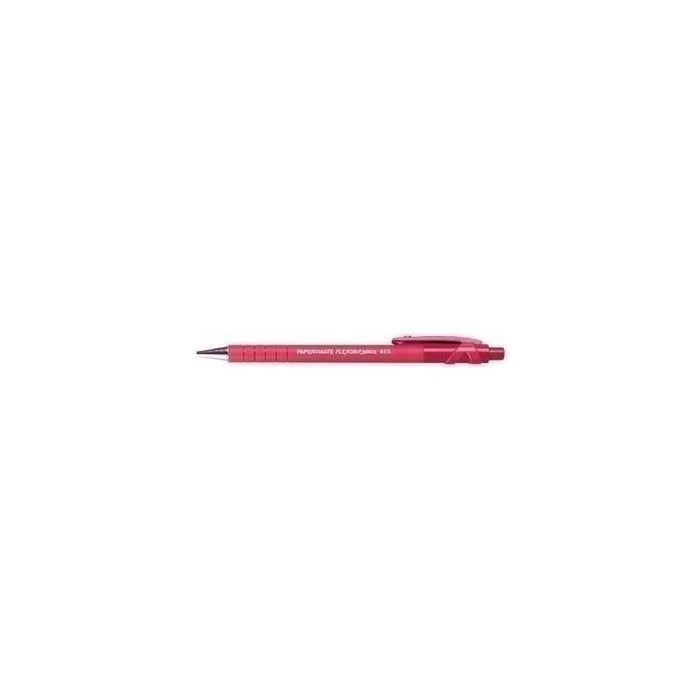 Papermate Flexgrip Ultra Rojo Clip-On Retractable Ballpoint Pen Medio 12 Pieza[S]