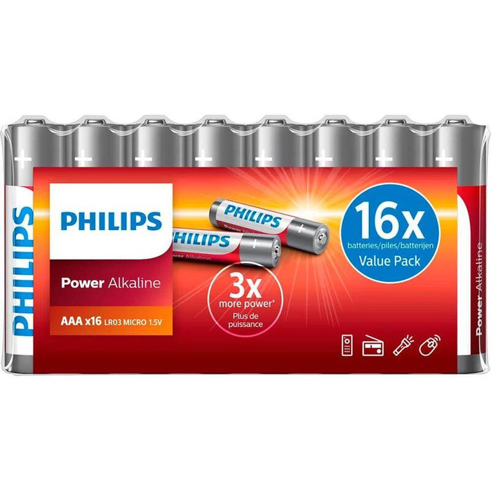 Paquete Económico De 1x16 Pilas Alcalinas Aaa De Philips Power