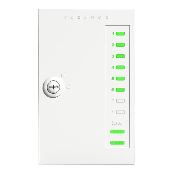 Paradox Zx82 Módulo Expansor De 8 Zonas. Leds Indicadores De Estado. Caja Abs Con Cierre. Grado 3