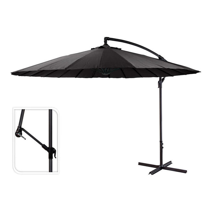 Parasol Excéntrico Altura Maxima 3m Ø300cm Color: Gris Oscuro