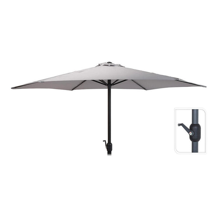 Parasol Ø300cm Altura Maxima 248cm Color: Gris Claro