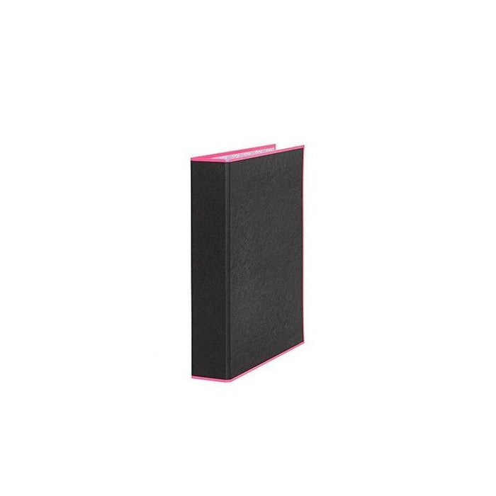 Pardo Carpeta Negra De Anillas Con Borde Neón 2x25mm A4 Pp Rosa Sueltas