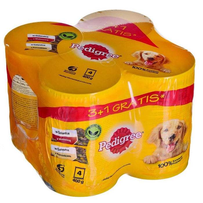 Pedigree Beef And Chicken With Jelly - Comida Húmeda Para Perros - 4x400 G