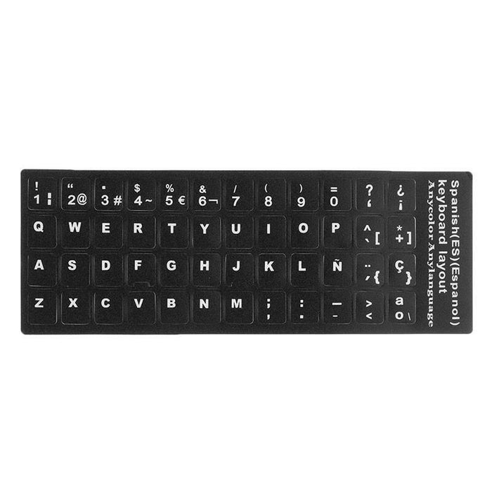 Pegatinas Teclado Español Negro