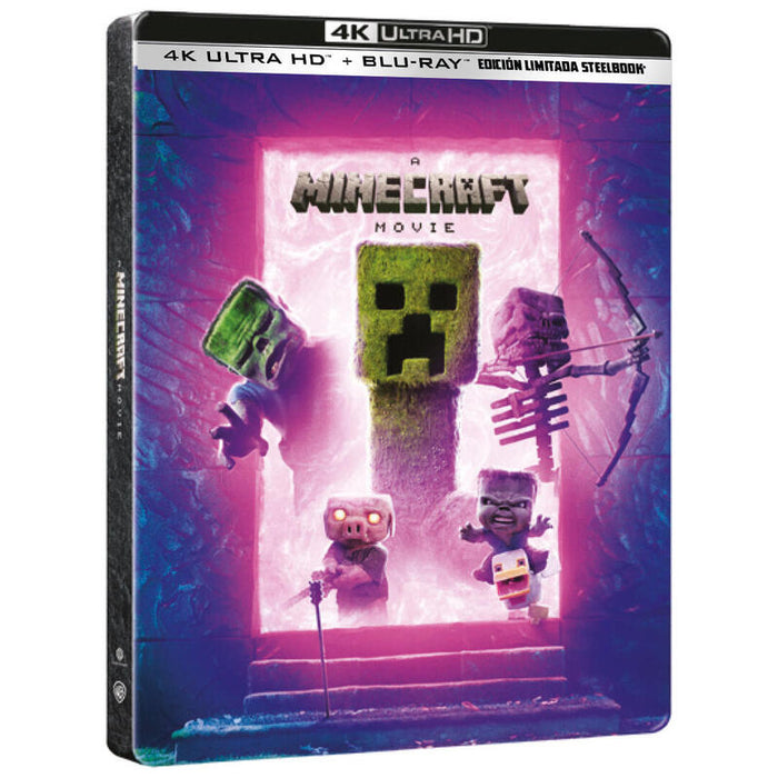 Pelicula Pelicula Minecraft  (4k Uhd+Bd)Ed. Metálica Portal Blu-Ray