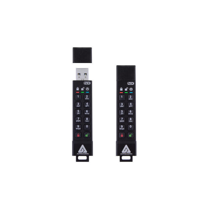 Pendrive Apricorn Usb 3.0 64gb Securekey 256bit Aes-Xts, Ip58