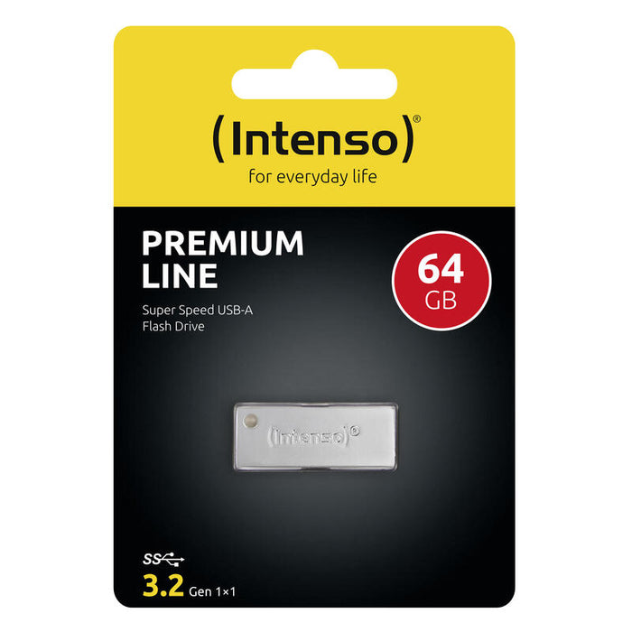 Pendrive Intenso Premium Line 32gb Usb 3.0 (3.1 Gen 1) Tipo A Plata
