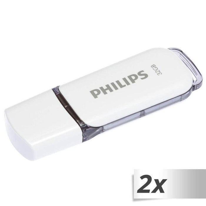 Pendrive Philips Usb 2.0 32gb Snow Edition Grey 2-Pack