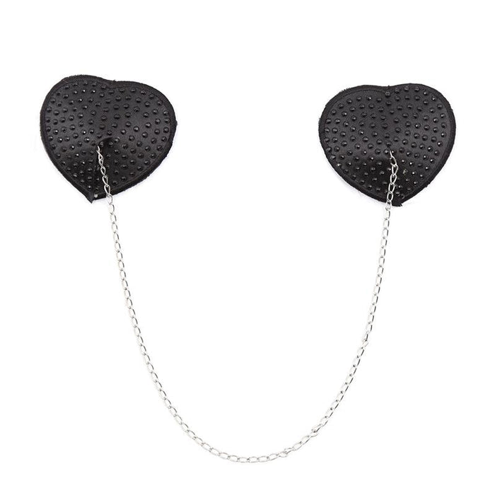 Pezonera Nipple Covers With Chain Link Black