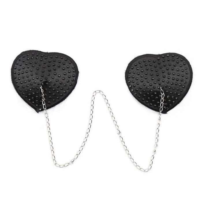 Pezonera Nipple Covers With Chain Link Black