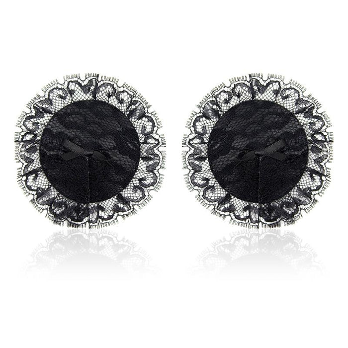 Pezoneras Con Encaje Negro