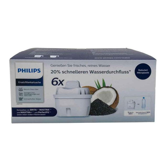 Philips Awp212/31 Micro X-Clean Filter Kompatibel Con Brita Maxtra 6-Pack