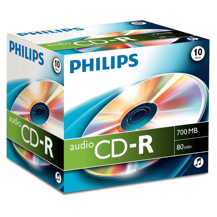 Philips Cd-R Audio 80min 10pcs Jewel Case Carton Box