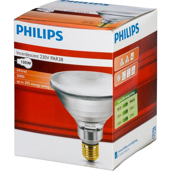 Philips Infrared Lamp Par38 Ir 100w E27 230v Cl