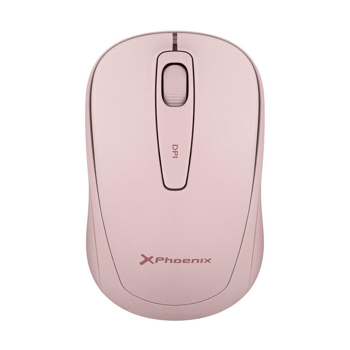 Phoenix M250 Ratón Inalámbrico 2.4 Ghz Receptor Usb Hasta 1600 Dpi Compatible Con Pc Mac Porttil Color Rosa