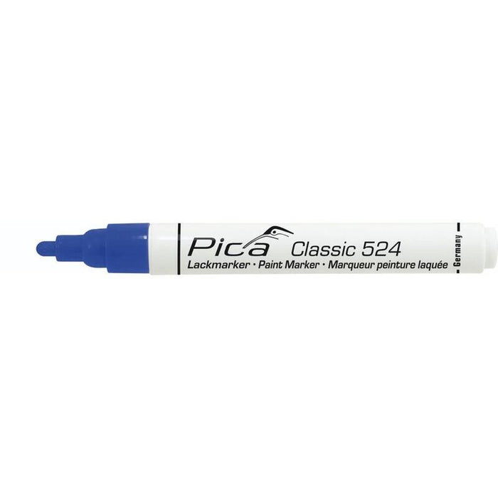 Pica Classic Industrial Paint Marker, 2-4mm Bullet Tip, Blue