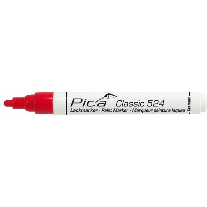 Pica Classic Industrial Paint Marker, 2-4mm Bullet Tip, Red