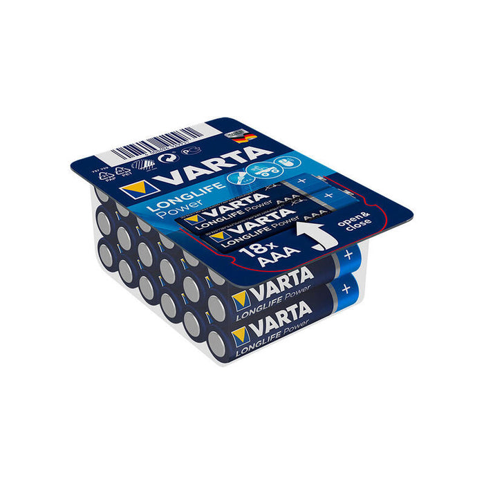 Pila Varta Longlife Power Aaa - Lr03 Caja 18 Unid Ø10,5x44,5mm