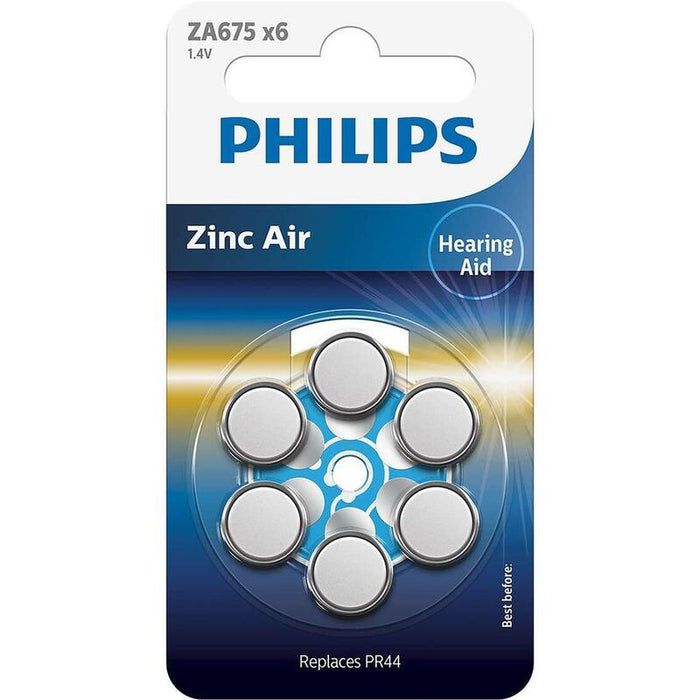 Pilas Philips Audifonos Zinc Aire Za675-Pr44 Pack6