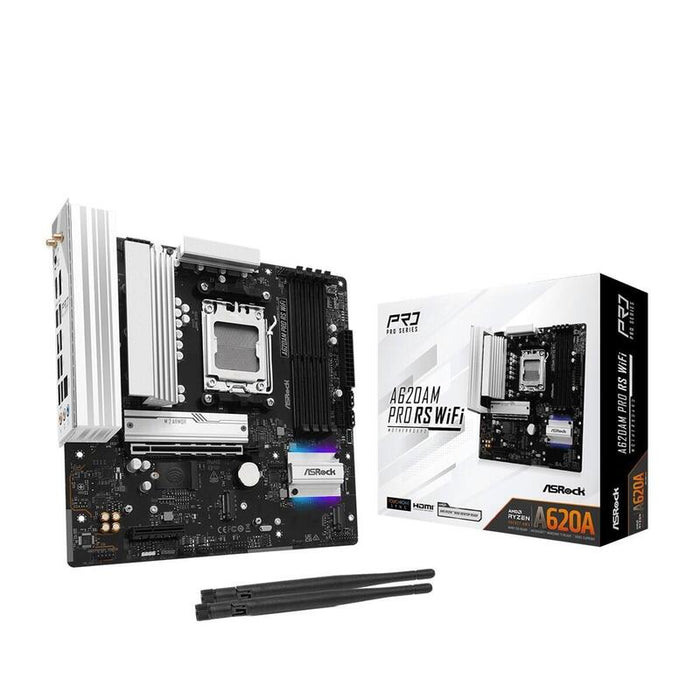 Asrock A620am Pro Rs Wifi Am5 Matx Hdmi Dp Ddr5 Retail