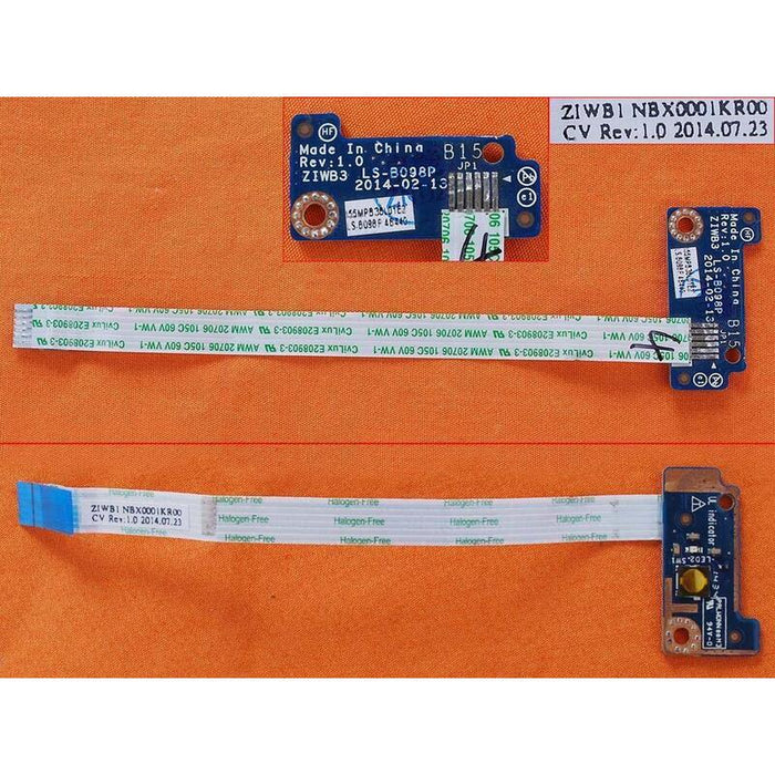 Placa Del Botón De Encendido Con Cable Para Lenovo B40-70 B50-70 Ls-B098p