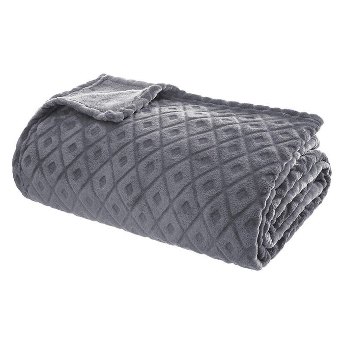 Plaid/Manta 230x180cm Modelo 'Winter Rhombus' Color Gris