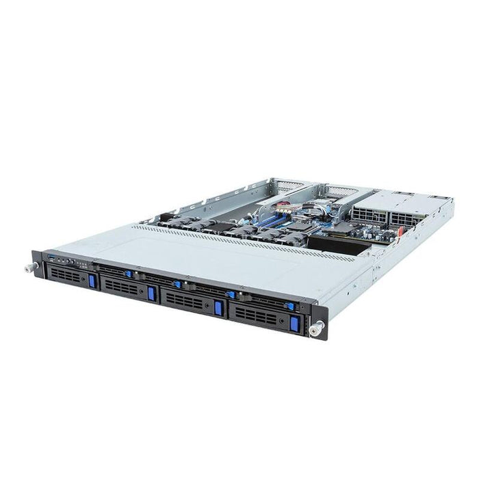 Platforma Gigabyte Rack (1u) R133-C11-Aag1 Amd Epyc 4004/Ryzen 7000 (4x 3,5" Sata Hs, 1xm.2, 2x10gbe, 2x1gbe, Ipmi, 1+1 800w)