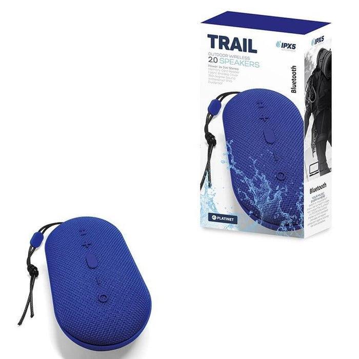 Platinet Altavoz Trail Bluetooth 4.2 10w 2.0 Tws Ipx5 Res. Agua Pmg12 Azul