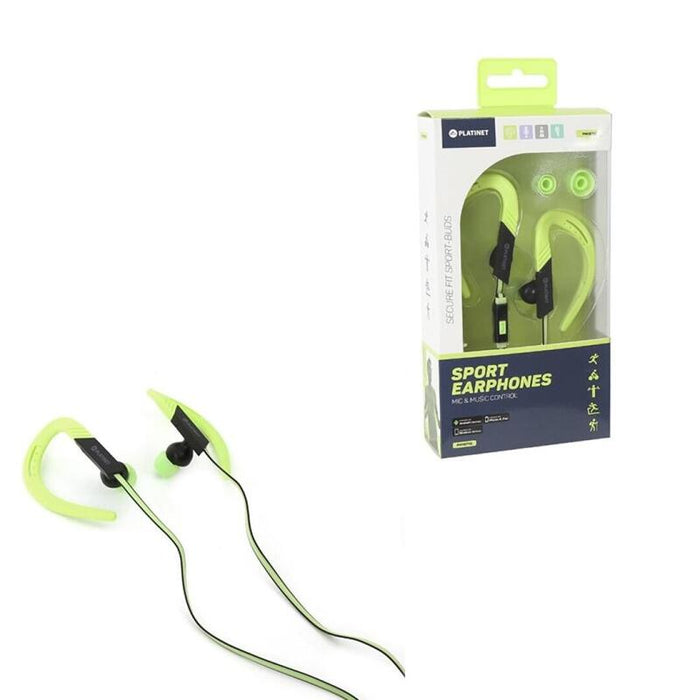 Platinet Auriculares Sport + Mic Pm1071 Verde