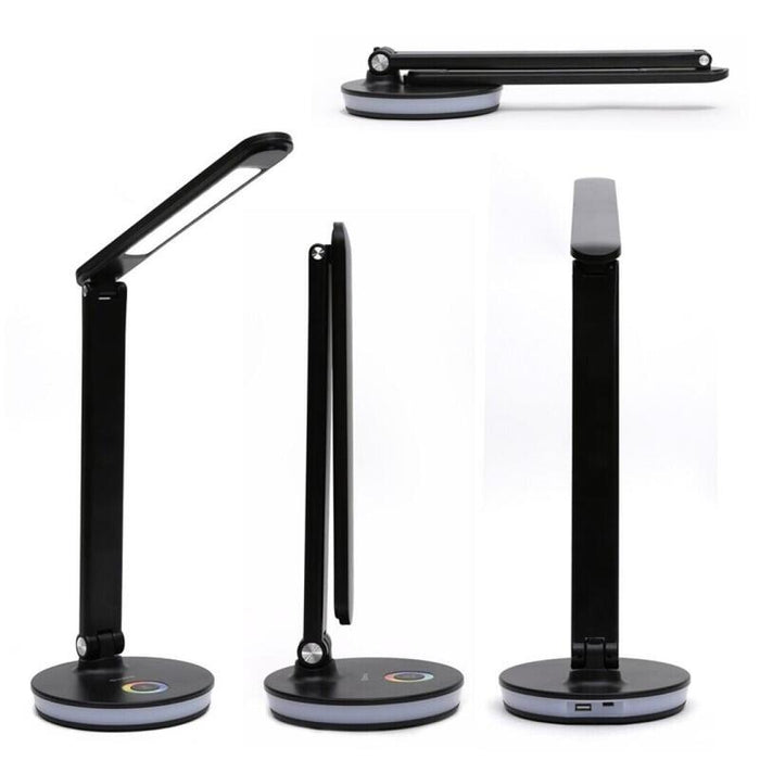 Platinet Lampara Led De Mesa Rgb 12w Con Punto Carga Usb Negro Pdl400rgbb