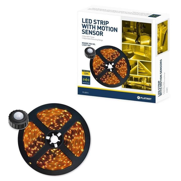 Platinet Tira Led Con Sensor De Presencia 1.5m Blanco Cálido
