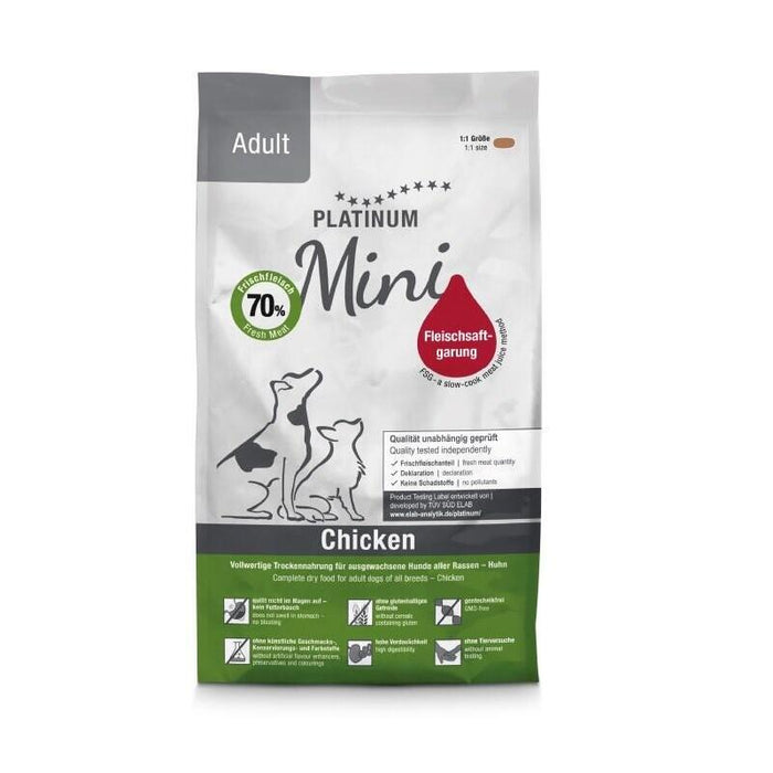 Platinum Adult Chicken Mini - Comida Para Perros Semihúmeda - 900g