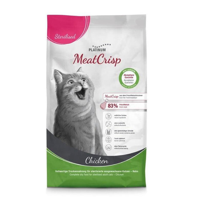 Platinum Meatcrisp Sterilised Chicken - Comida Seca Para Gatos - 1,5kg